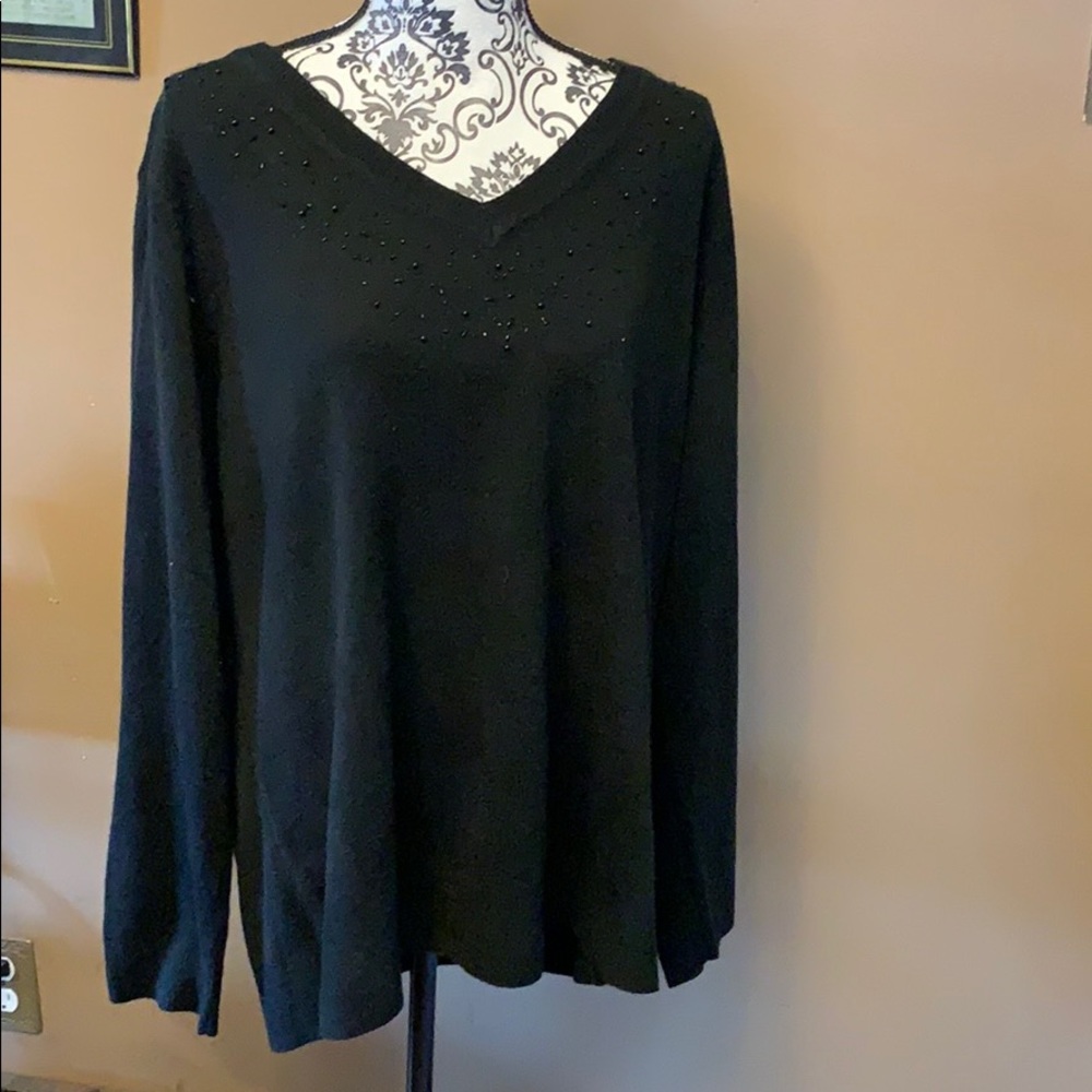 Black sweater with some beading